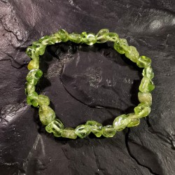 Péridot - Bracelet perles roulées - chakra pistache